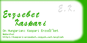 erzsebet kaspari business card